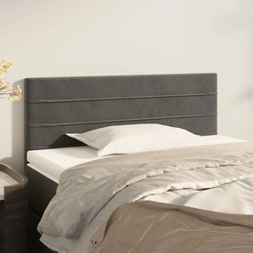 Testiera Grigio Scuro 100x5x78/88 Cm İn Velluto /