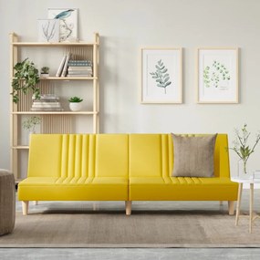 Divano Letto Giallo Chiaro İn Tessuto /