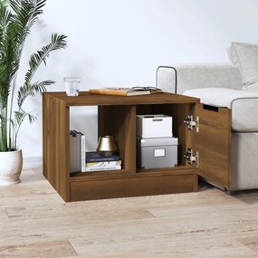Tavolino da salotto rovere marrone 50x50x36cm legno multistrato