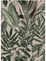 Rebel Walls Carta da parati panoramica Mischievous Monkeys - Pastel Pink