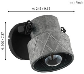 Eglo 39868 - Applique HILCOTT 1xE27/40W/230V