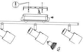 Eglo 30834 - Faretto LED DAVIDA 1 3xGU10/5W/230V