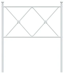 Testiera in metallo bianco 80 cm