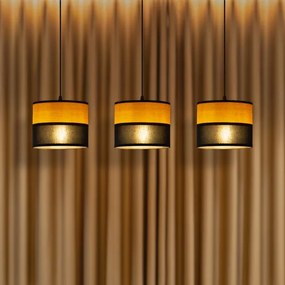 Lampadario a cavo ALBA 3xE27/15W/230V nero/marrone