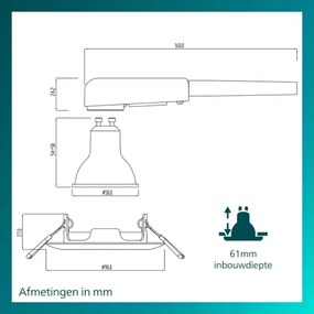 Philips - Confezione da 3 faretti da incasso PERIDOT 1xGU10/7W/230V bianco