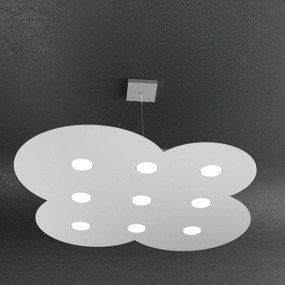 Cloud sospensione 9+4 luci biemissione grigio 1128-s9+4-gr