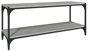 Mobile tv grigio sonoma 100x33x41cm legno multistrato e acciaio