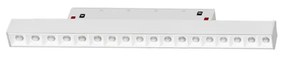 Faro LED Lineare 18W Magnetico 32cm CRI92, UGR16, Bianco 48V OSRAM LED Colore Bianco Caldo 3.000K