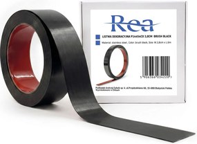 Listello decorativo autoadesivo Rea P14454CD 3,8cm Brush Black