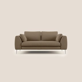 Plano divano moderno in microfibra tecnica smacchiabile T11 marrone 196 cm