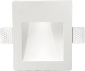 Lampada faretto da incasso LED FUNKY in gesso verniciato Bianco 14x17 cm