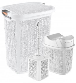 Set 3 Accessori D'Appoggio Feridras "Canvas" Bianco