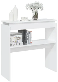Tavolo consolle bianco 80x30x80 cm in truciolato