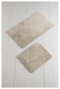 Set di 2 tappetini da bagno beige - Foutastic