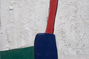 Dipinto su tela Astratto, bianco, blu 120 x 60 cm