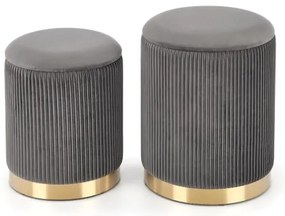 SET 2x Tabacco MONTY diametro 36/66 cm grigio/oro