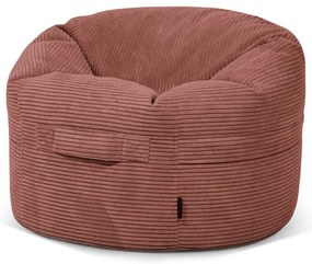 Pouf a sacco per bambini color mattone con rivestimento in velluto a coste Roll 80 – SLOWDOWN