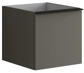 Armadietto bagno a terra Pixel 2 cassetti P 45.5 x L 40 x H 40 cm laccato grigio carbone