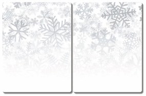 Tagliere in vetro temperato Inverno, neve, fiocchi di neve 60x52 cm