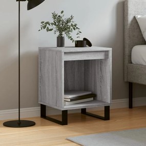 Comodino Grigio Sonoma 40x35x50 Cm İn Legno Multistrato /