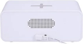 Solight CA07W - Orologio digitale con caricatore wireless Qi 230V/CR2032 bianco