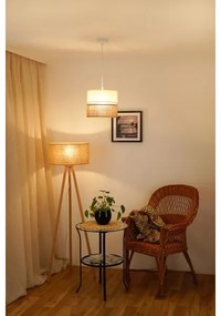 Brilagi - Lampadario a cavo ROYAL YUTE 1xE27/15W/230V Ø 25 cm beige crema