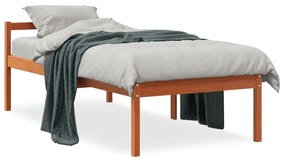 Letto Per Anziani Marrone Cera 75x190 Cm Legno Massello Di Pino /