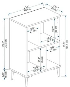 Mobile Da Cucina Multiuso Dispensa 60x35x90 Nikla Rovere E Antracite