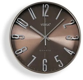 Orologio da Parete Versa Argentato Plastica Quarzo 4,3 x 30 x 30 cm
