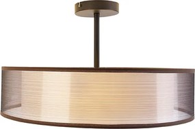 Plafoniera smart marrone con bianco 50 cm 3 luci incl. 3 Wifi A60 - Drum Duo