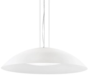 Sospensione Moderna Lena Vetro Bianco 3 Luci E27 D74Cm