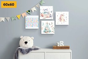 Set di quadri – Per bambini in colori pastello