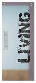 Anta per porta scorrevole Living in vetro nero, L 88 x H 215 cm spessore 10 mm, apertura destra