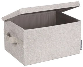 Scatola in tessuto beige con coperchio 35x19x26 cm Soft Storage - Bigso Box of Sweden