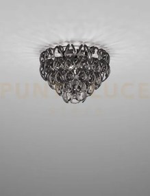Giogali lampadadario a soffitto 50 cristallo nickel nero e cromo lu...