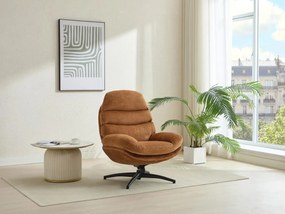Poltrona girevole in Tessuto Terracotta  - LIZUTA
