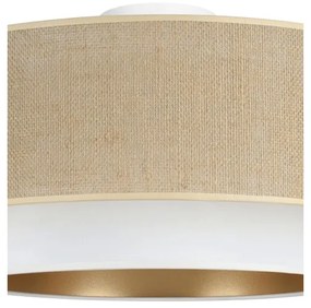 Plafoniera SARTA 1xE27/60W/230V diam. 45 cm bianco/iuta