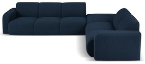 Divano angolare blu scuro in tessuto bouclé (angolo destro) Molino - Micadoni Home