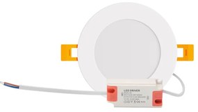 Pannello LED Rotondo 8W 800lm Foro Ø105-110mm Osram chip LED Colore Bianco Naturale 4.000K