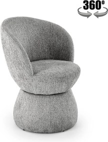 Sedia K581 girevole in tessuto color grigio – 63x62x82 cm