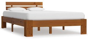 Giroletto Senza Materasso Marrone Ambrato 140x200 Cm İn Pino /