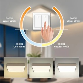 Brilagi - Plafoniera da soffitto LED POOL 48W/230V 3000/4500/6000K 50x50 cm beige