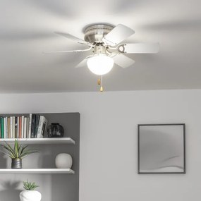 ZEVENTI - Ventilatore da soffitto GALDANA 1xE27/60W/230V grigio/bianco
