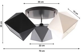 Lampadario a plafone DIAMENT 3xE27/60W/230V