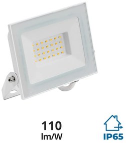 Faro LED 30W Slim Bianco IP65 - con Osram chip LED Colore Bianco Naturale 4.000K