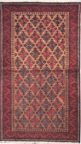 Beluch Tappeto 90x180 Marrone (Iran) Annodato A Mano