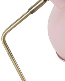Lampada da tavolo retrò rosa con bronzo - Milou