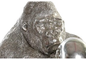 Statua Decorativa DKD Home Decor Argentato Resina Gorilla (38,5 x 33 x 43,5 cm)