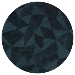 Tappeto rotondo color foglia di tè in lana tessuto a mano ø 160 cm Shard Teal – Flair Rugs