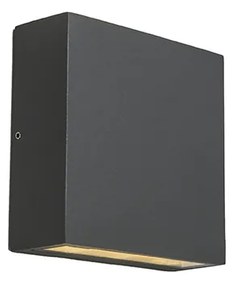 Lampada da parete per esterni Grigio scuro IP54 con LED 2 luci - Otan